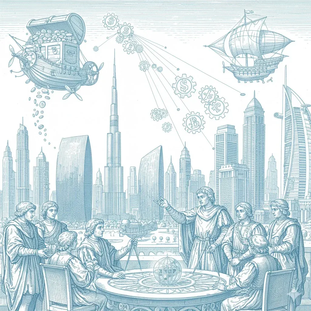 Text-heavy graphic about the 2025 UAE VC gold rush on a micro-cap IPO advisory page